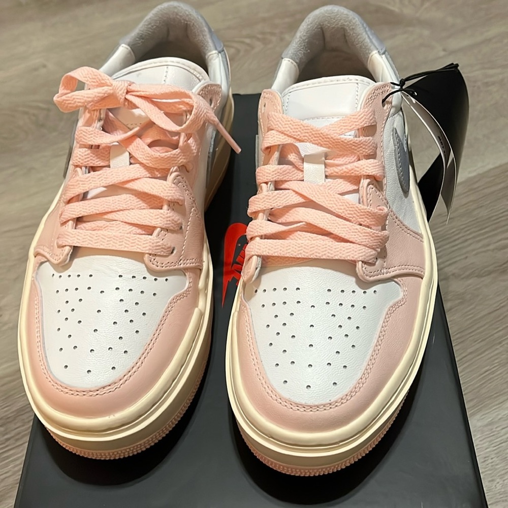 Women’s Pink and white Nike Jordan 1 Elevate Low